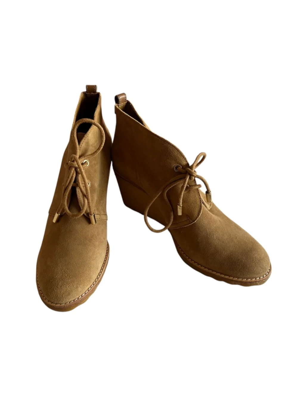 Tory Burch Suede Wedge VICKI Ankle Boots TAN NIB 9